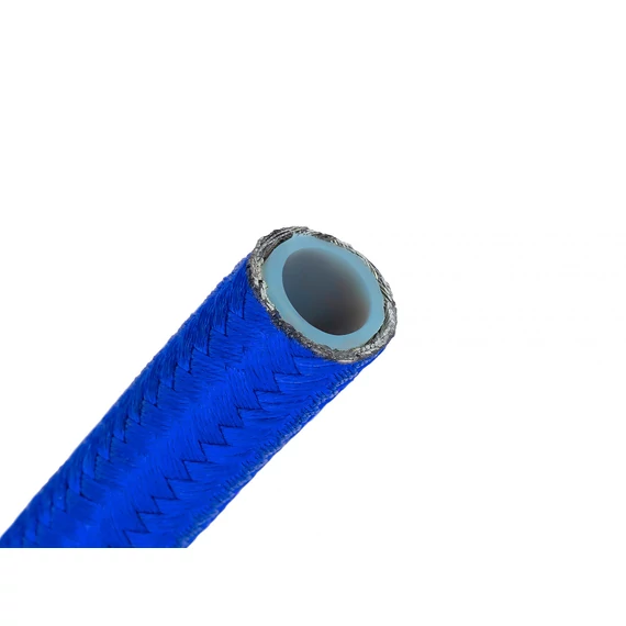 AN4 5mm 3/16" Nylon fonott PTFE teflon üzemanyagtömlő kék