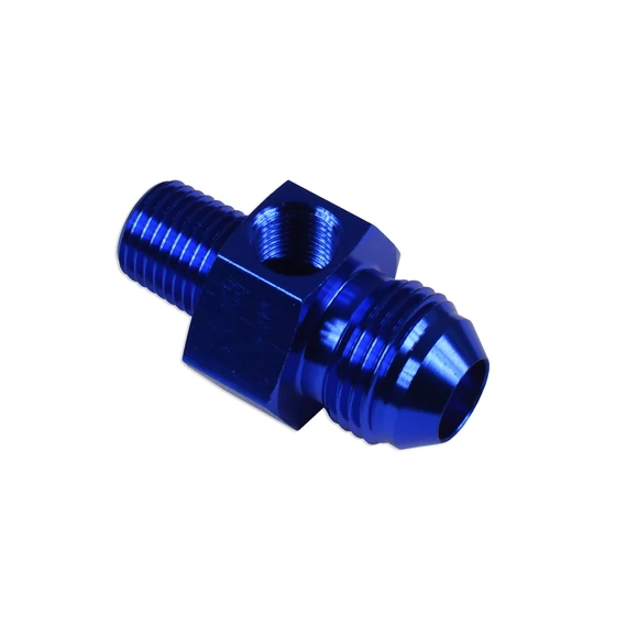 AN6-ról - 3/8NPT-re fitting, 1/8NPT szenzor foglalattal, Kék