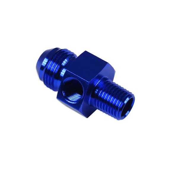 AN8 -3/8NPT fitting, 1/8NPT szenzor foglalat, Kék