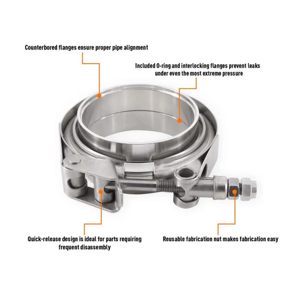 Mishimoto MMCLAMP-VA-35 Alumínium V-szalag bilincs 3.5" (88.9mm)