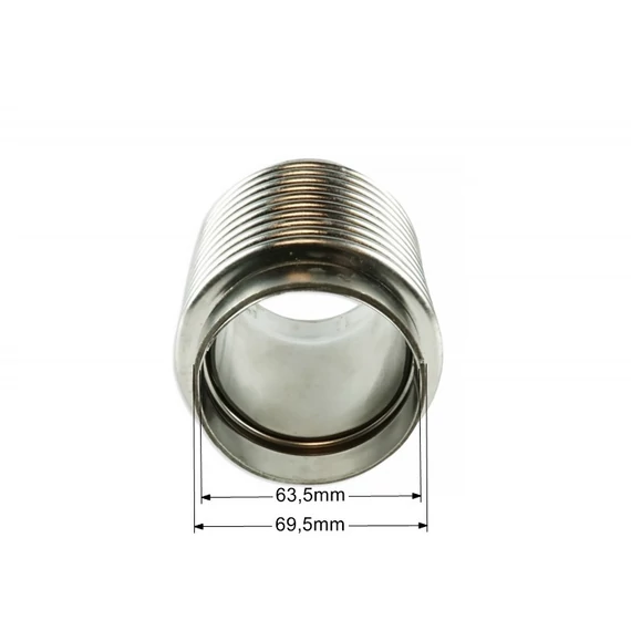 Az irányított kipufogó rugalmas csatlakozó 63mm átmérő - 100mm hossz