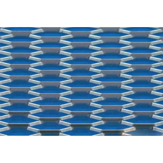 ALU hálós rács Mézes fésű Ezüst 120x40cm 21x6mm