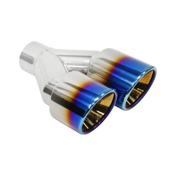 Dupla kipufogóvég 2x89mm belép 60mm polírozott égés balra