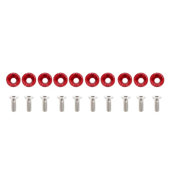 M6x1.0 15mm JDM piros díszítő csavarok M6x1.0 15mm