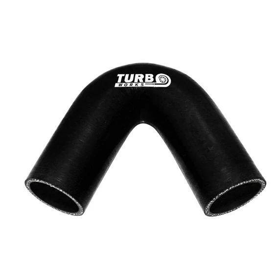 Könyök 135deg TurboWorks fekete 57mm