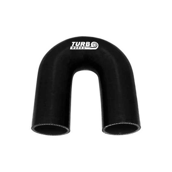Könyök 180deg TurboWorks fekete 60mm
