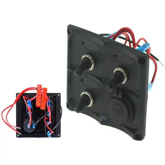Kapcsoló panel 12V SPST/ON-OFFx3, 1xGZ, 2B 15A IP68