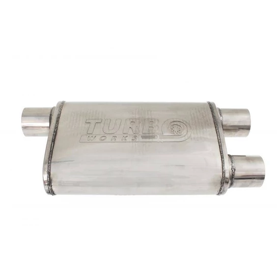 Hátsó középső kipufogó 76mm TurboWorks LT 409SS 355mm 355mm