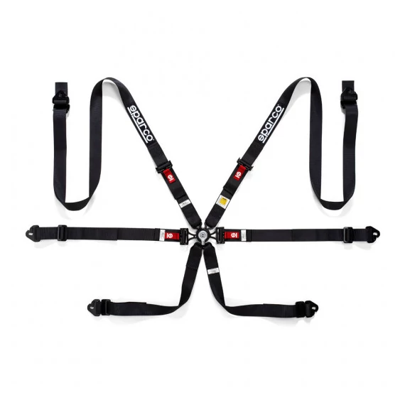 Sparco Harness 6-Points 2" FIA Fekete FIA jóváhagyva 8853-2016 2029-ig