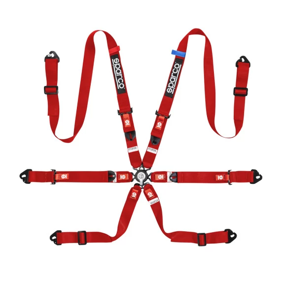 Sparco Competition H-2 6-Points 2" Harness Red FIA Approved 8853-2016 2029-ig FIA Approved 8853-2016