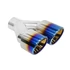 Kép 1/5 - Dupla kipufogóvég 2x89mm belép 60mm polírozott égés balra