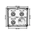 Kép 5/5 - Kapcsoló panel 12V SPST/ON-OFFx3, 1xGZ, 2B 15A IP68