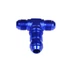 Kép 3/4 - TEE BULKHEAD MALE/MALE/MALE AN10 kék