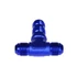 Kép 2/4 - TEE BULKHEAD MALE/MALE/MALE AN10 kék