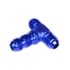 Kép 4/4 - TEE BULKHEAD MALE/MALE/MALE AN10 kék