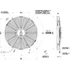 Kép 2/2 - Axiális szívó hűtőventilátor SPAL 12V VA08-AP10/C-23A (350 MM)