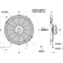 Kép 1/2 - Axiális szívó hűtőventilátor SPAL 12V VA08-AP71/LL-53A (350 MM)
